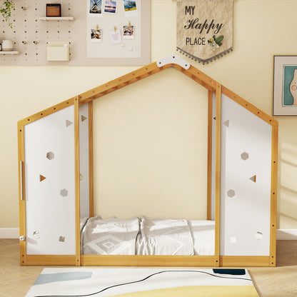Twin Size Climbing Bed, Montessori Floor Bed, White Toddler Beds at Gallery Canada
