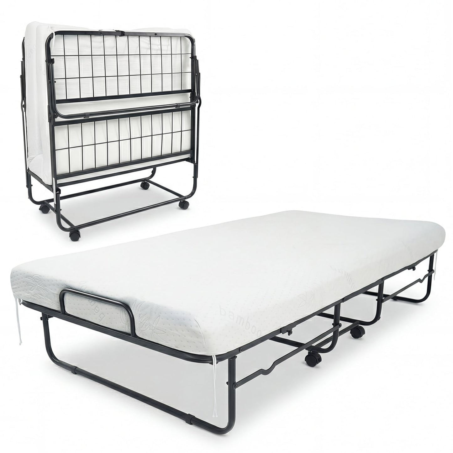 Twin Size Folding Bed, 5-Inch Mattress, Metal Frame Folding Beds Options at Gallery Canada