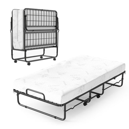 Twin Size Folding Bed, 5-Inch Mattress, Metal Frame Folding Beds Options at Gallery Canada