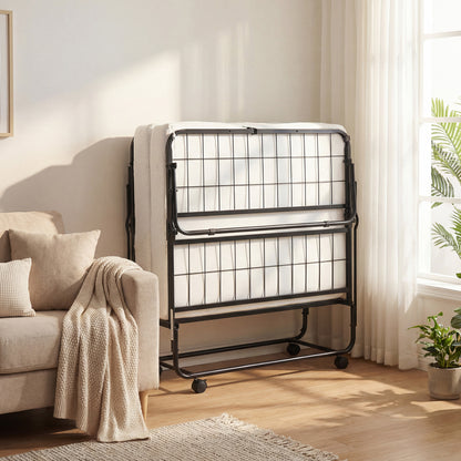 Twin Size Folding Bed, 5-Inch Mattress, Metal Frame Folding Beds at Gallery Canada
