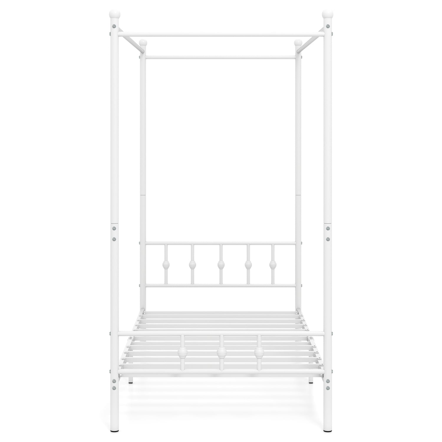 Twin Metal Canopy Bed Frame, White Beds & Bed Frames White at Gallery Canada