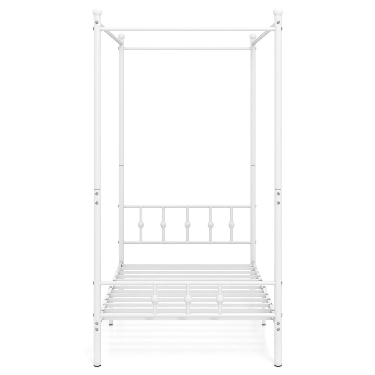 Twin Metal Canopy Bed Frame, White Beds & Bed Frames White at Gallery Canada