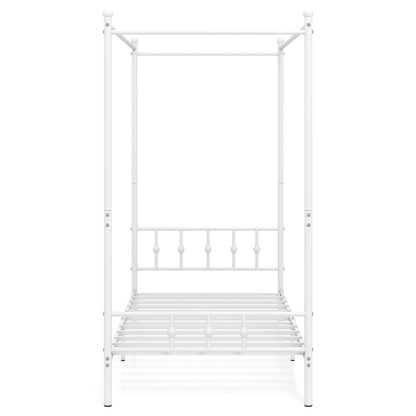 Twin Metal Canopy Bed Frame, White Beds & Bed Frames White at Gallery Canada