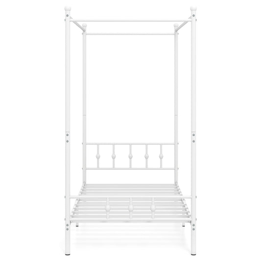 Twin Metal Canopy Bed Frame, White Beds & Bed Frames White at Gallery Canada