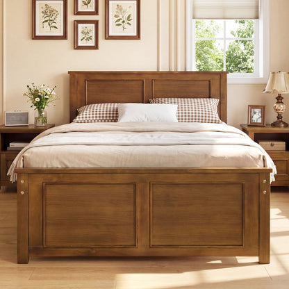 Twin Wood Platform Bed Frame With Headboard Simple Bed Frame at Gallery Canada