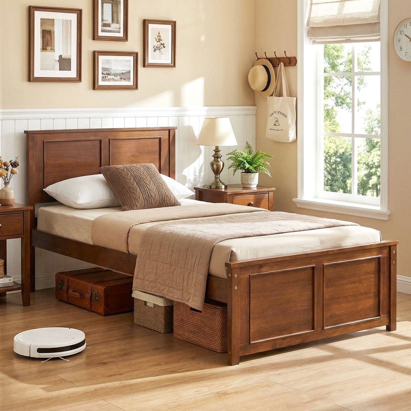 Twin Wood Platform Bed Frame With Headboard Simple Bed Frame at Gallery Canada