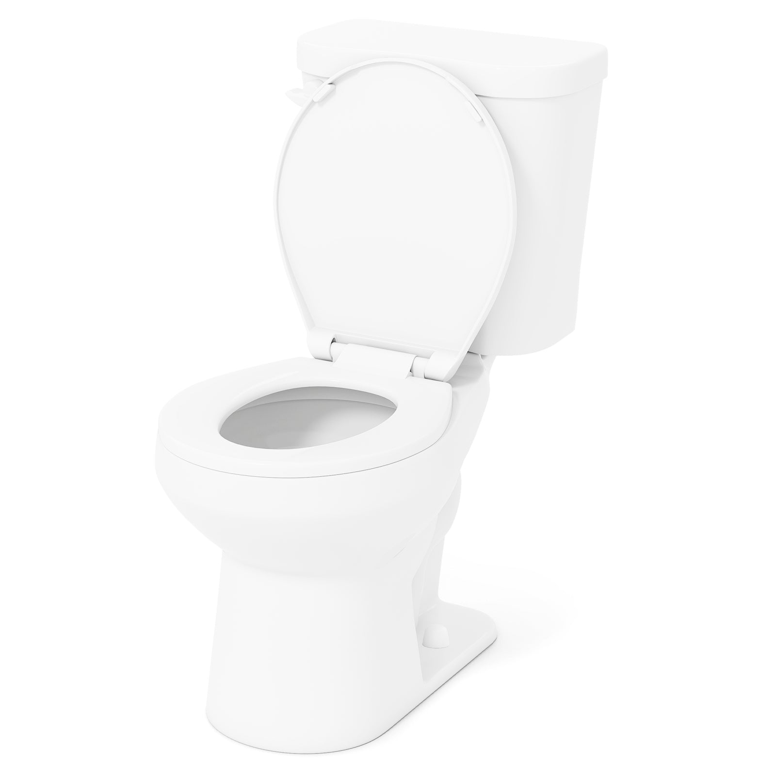 Two-Piece Round Toilet with 17.5 inch ADA Comfort Chair Height Seat, White Toilet at Gallery Canada