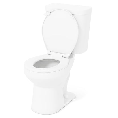 Two-Piece Round Toilet with 17.5 inch ADA Comfort Chair Height Seat, White Toilet at Gallery Canada