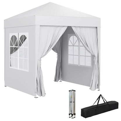 6.6'x6.6' Pop Up Canopy Tent, Instant Sun Shelter Gazebo, White