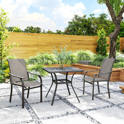 Patio Chairs Set of 2, High Backrest, for Backyard, Garden, Brown Bistro Sets at Gallery Canada