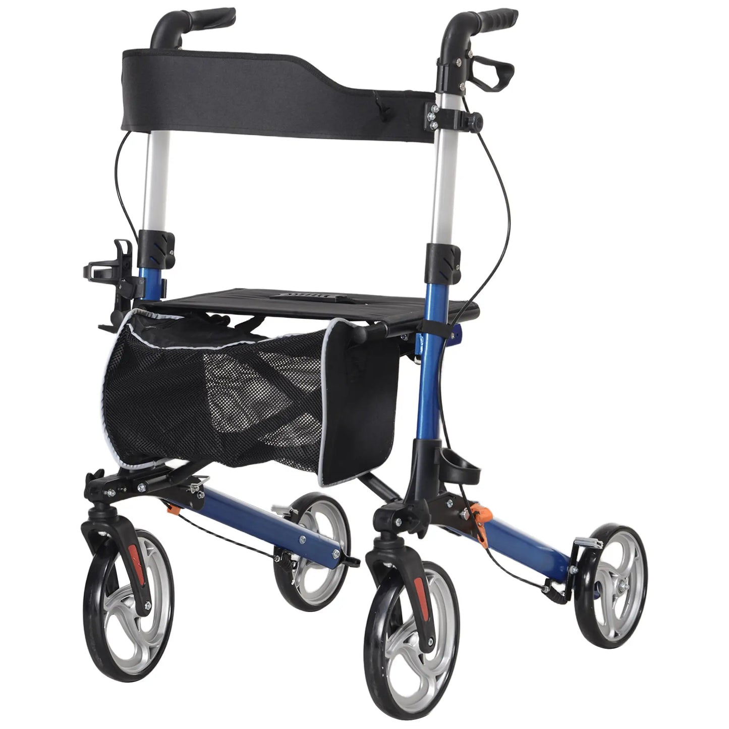 Lightweight Folding Walker, Large Seat, Adjustable Handle, Blue Knee Walker & Wheelchair Ramps Blue at Gallery Canada