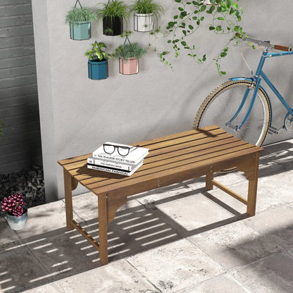 Wooden Garden Bench, Patio Double Park Bench, Teak Outdoor Benches at Gallery Canada