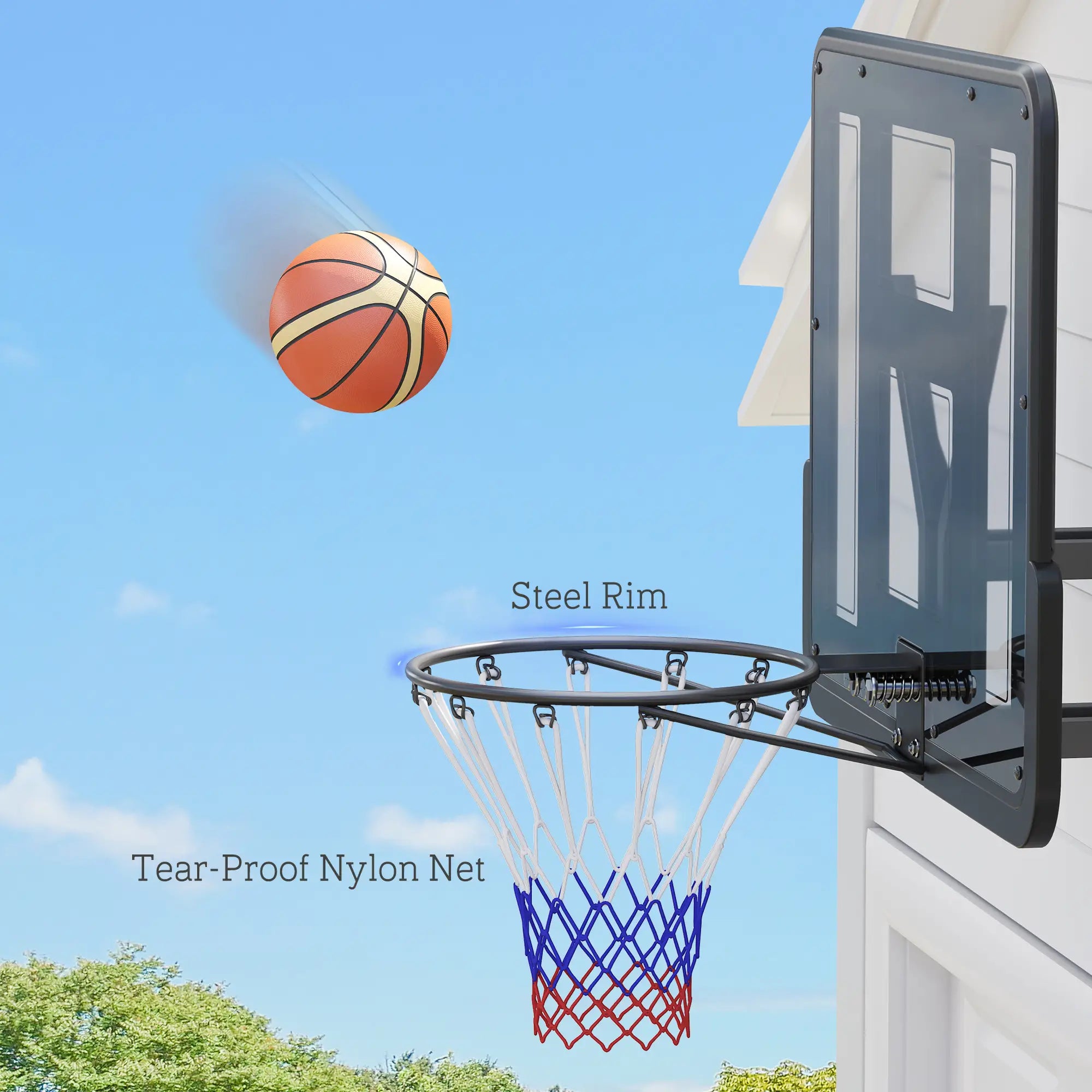 Wall Mounted Basketball Hoop, 43