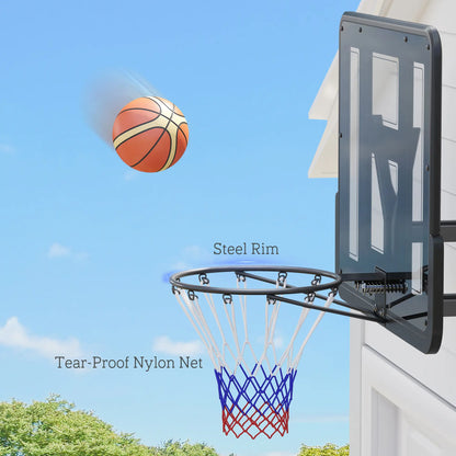Wall Mounted Basketball Hoop, 43" Shatter Resistant Backboard, All Weather Net Basketball at Gallery Canada