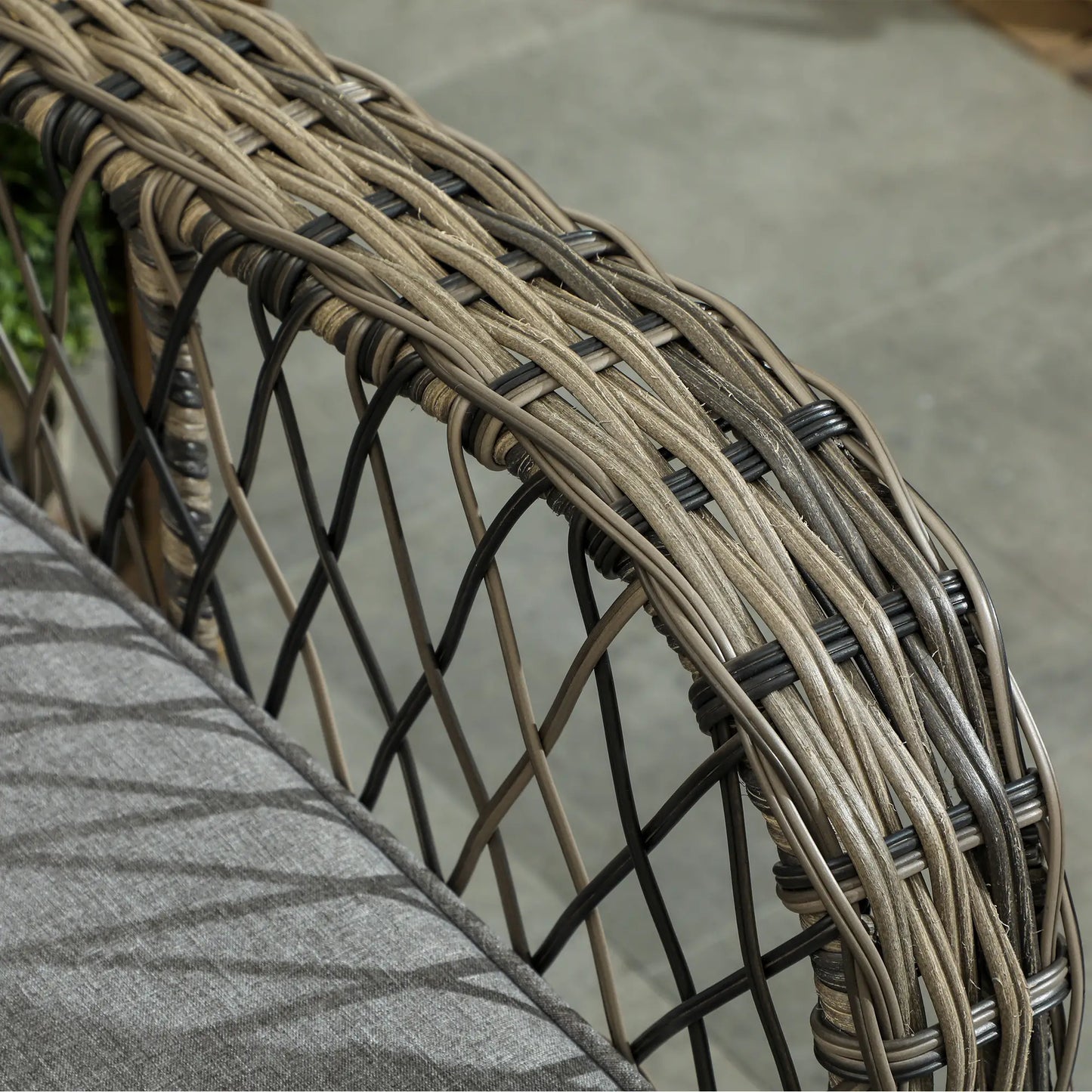 3 Piece Outdoor Bistro Set, Wicker Swivel Glider Chairs, Grey Bistro Sets at Gallery Canada