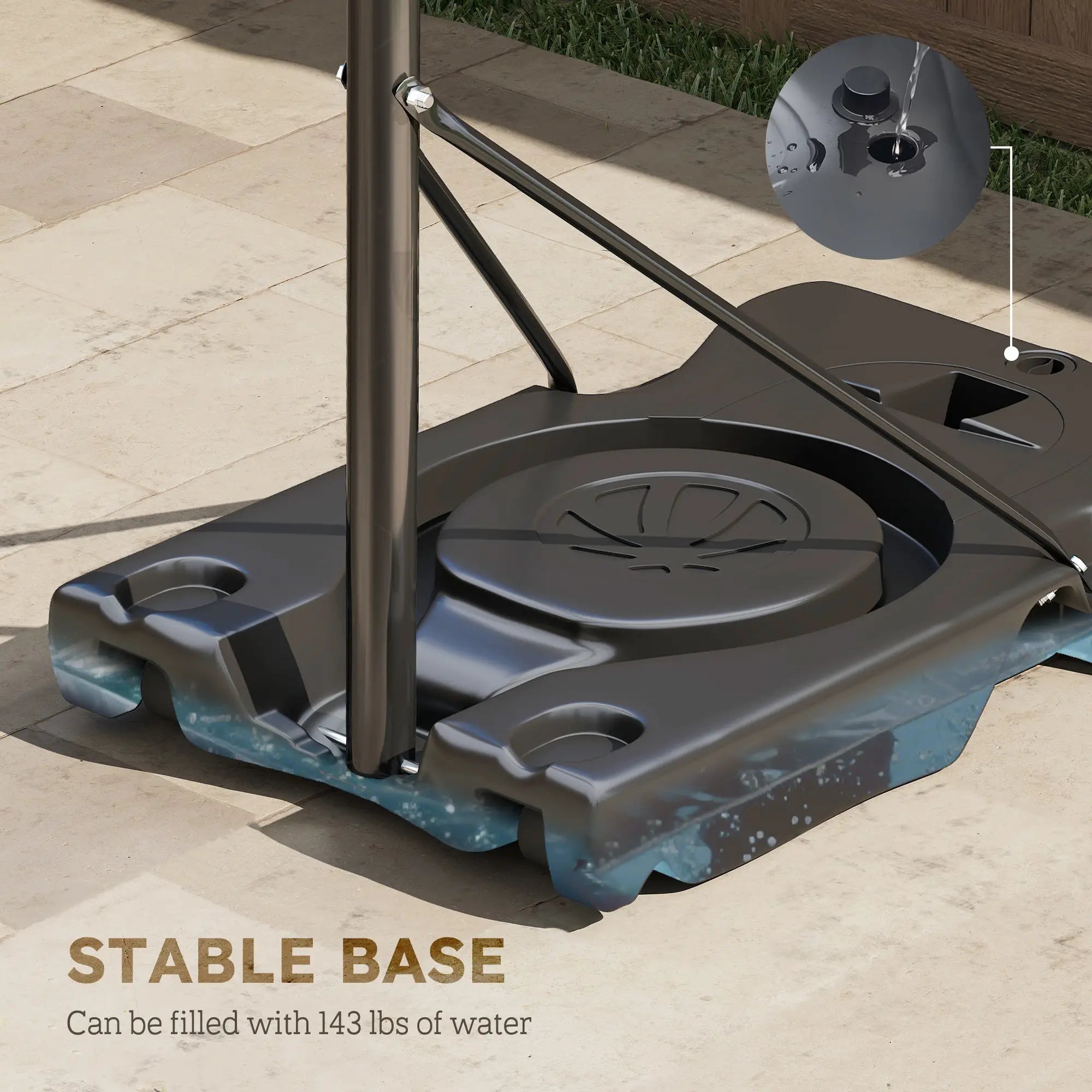 Portable Basketball Hoop, 4.6-10ft with Wheels, 43