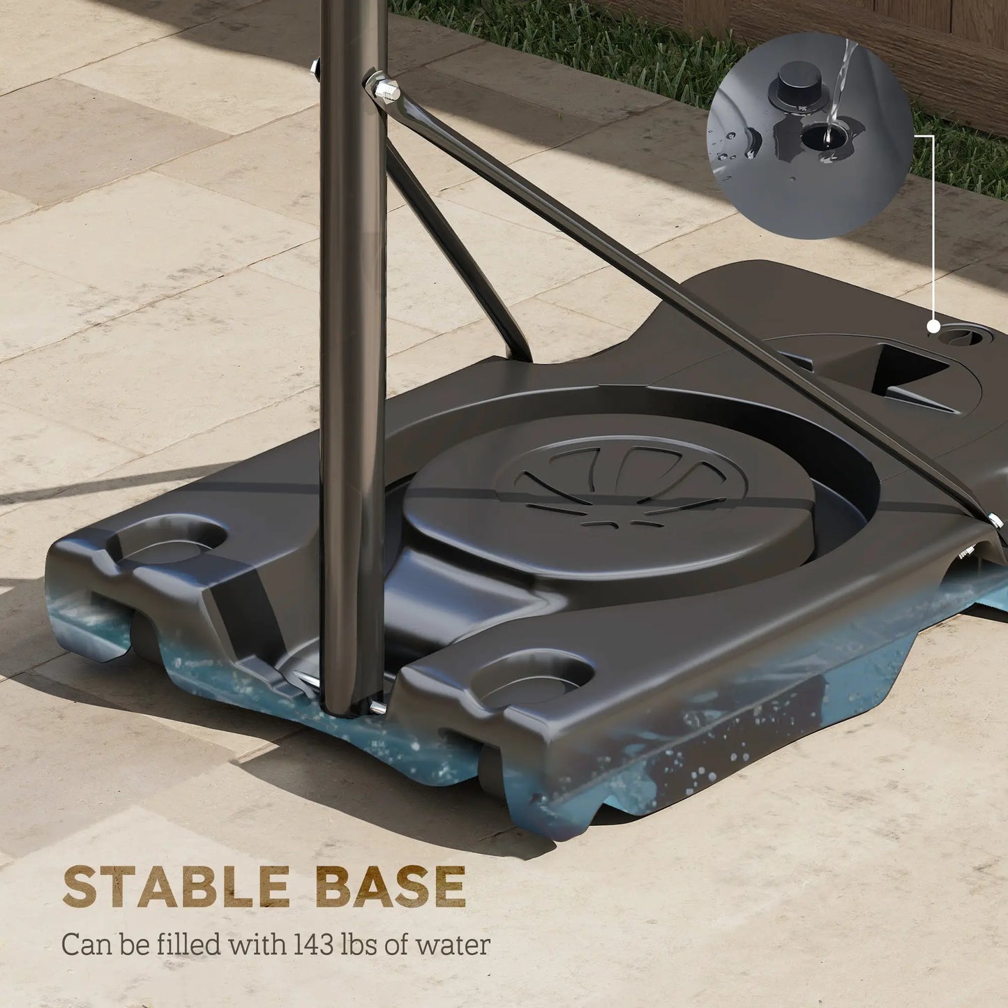 Portable Basketball Hoop, 4.6-10ft with Wheels, 43" Backboard, for Teenagers Youth Adults Basketball at Gallery Canada