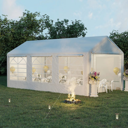 20' X 10' Heavy Duty Party Tent With Sidewalls, White Canopy Tents at Gallery Canada