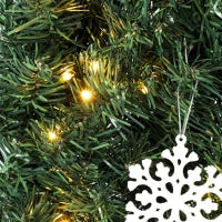 Artificial Xmas Wreath 36" Pre-Lit 130 LED Lights, Green