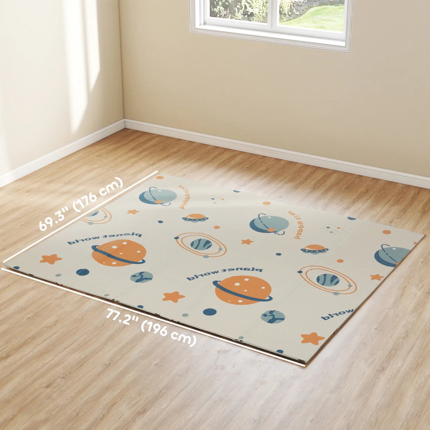 Double Sided Baby Play Mat, Reversible Waterproof, Astronaut Planet Theme Kids Gym & Playmats at Gallery Canada