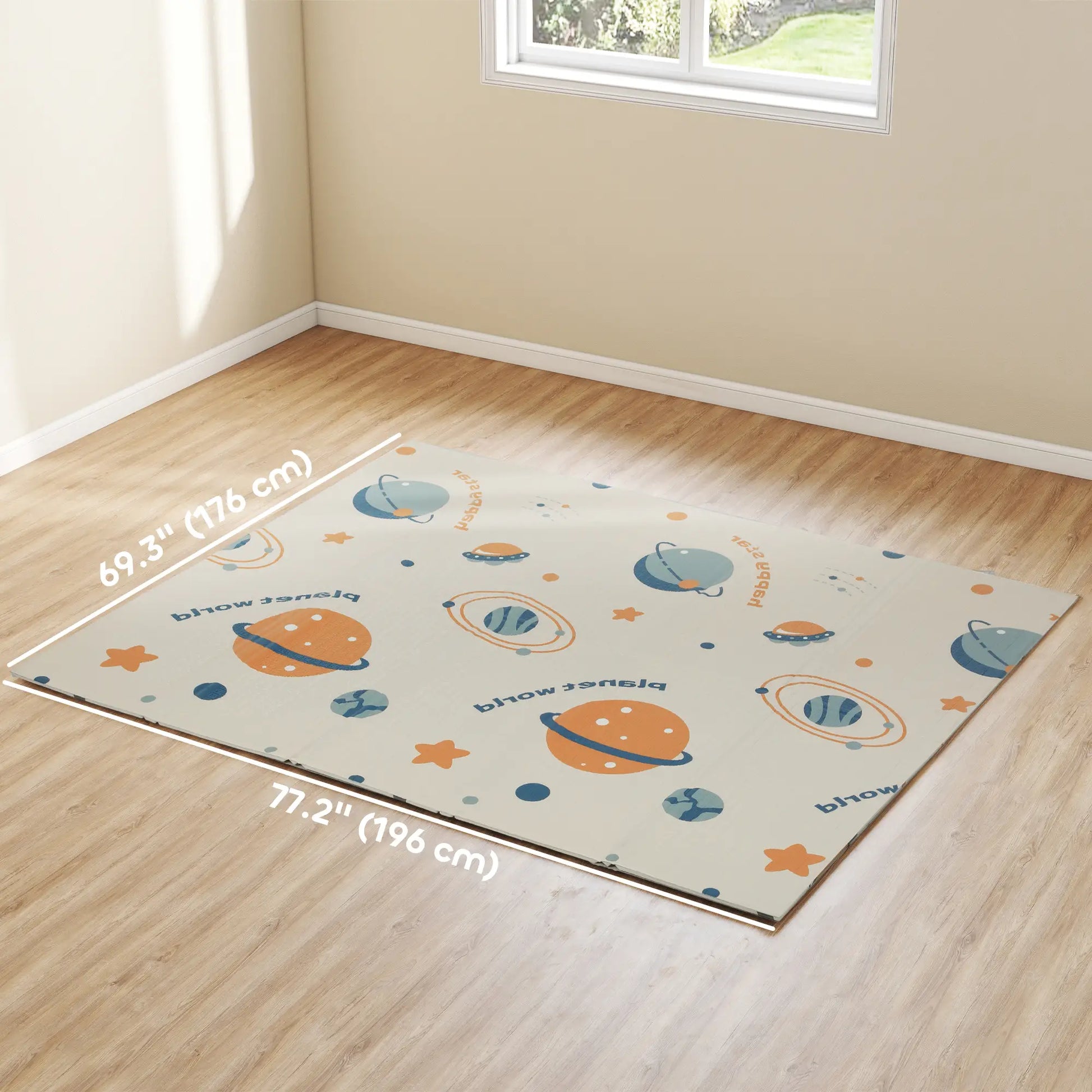 Double Sided Baby Play Mat, Reversible Waterproof, Astronaut Planet Theme Kids Gym & Playmats at Gallery Canada