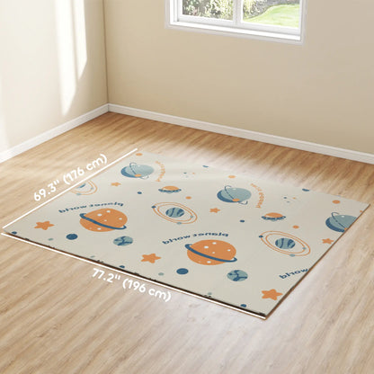 Double Sided Baby Play Mat, Reversible Waterproof, Astronaut Planet Theme Kids Gym & Playmats at Gallery Canada