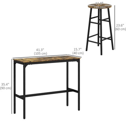 Counter Height Bar Table And Chairs Set, 2-Piece Dining Set Bar Sets at Gallery Canada