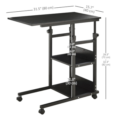 Mobile Standing Desk, Adjustable Height 31.5 inch, Black Side Tables at Gallery Canada