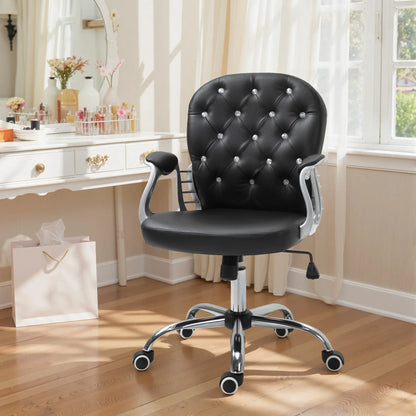 Ergonomic Office Chair, Adjustable Height, Padded Seat, Black Executive & Manager Chairs at Gallery Canada