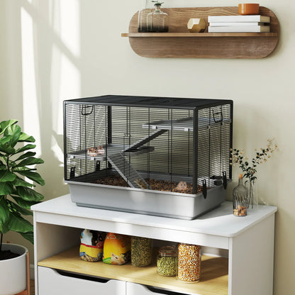 3-Tier Hamster Cage, Guinea Pig Cage, 31.5"x19"x23", Grey Houses & Habitats at Gallery Canada