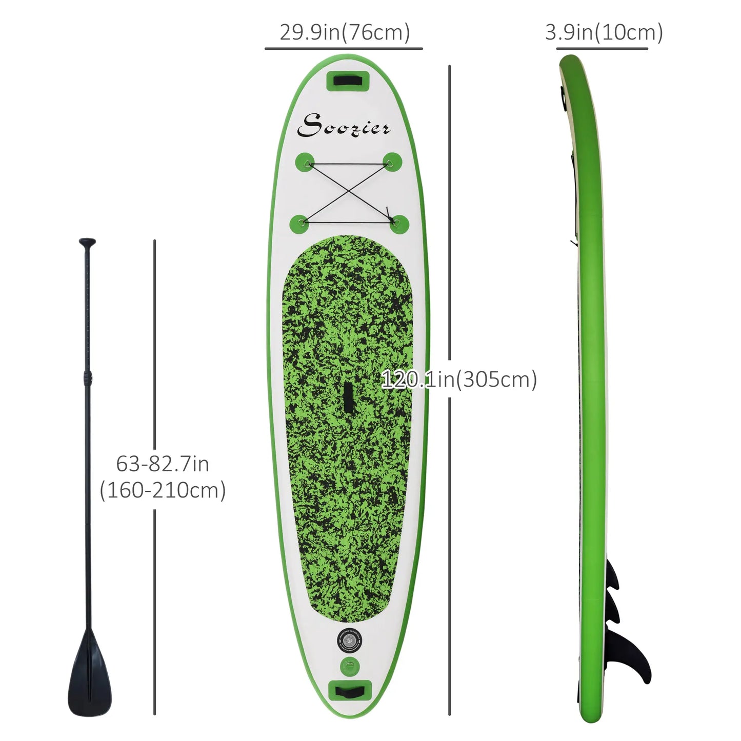Inflatable Paddle Board, 120''×30"×4", Lightweight, Foldable, Includes Accessories Inflatable Paddle Boards at Gallery Canada