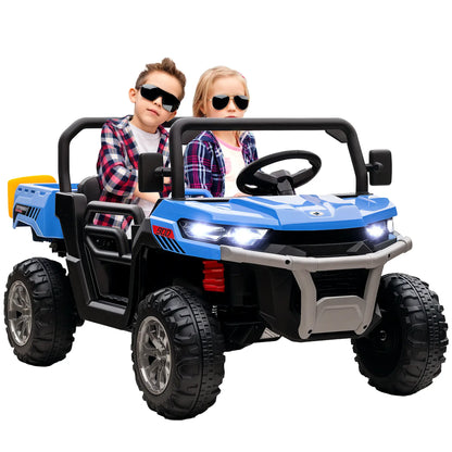 12V Ride on Car, Electric Bucket, Two-Seater, Blue Electric Toy Cars at Gallery Canada