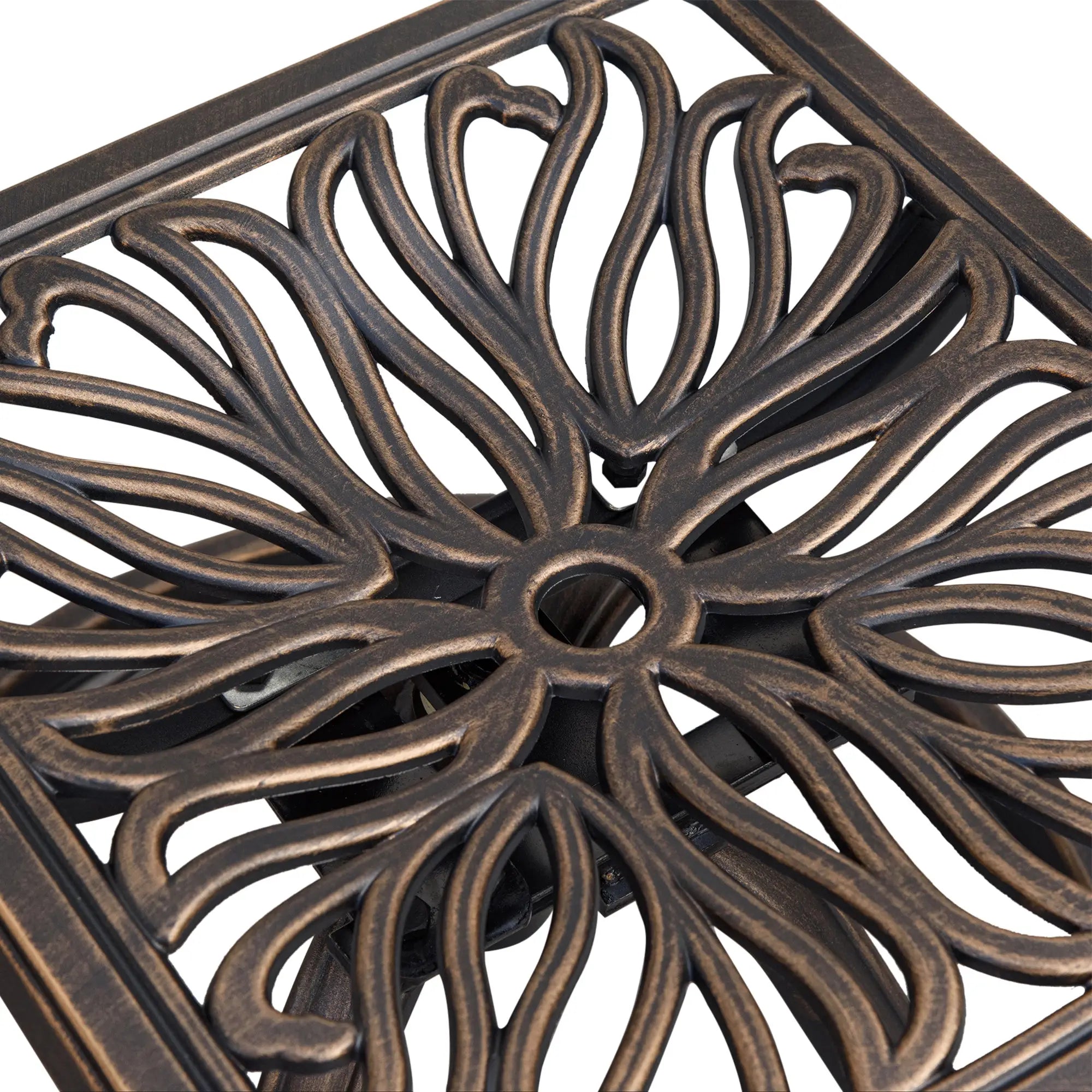 2 Patio Swivel Chairs with Cushion, Aluminum Frame, 3