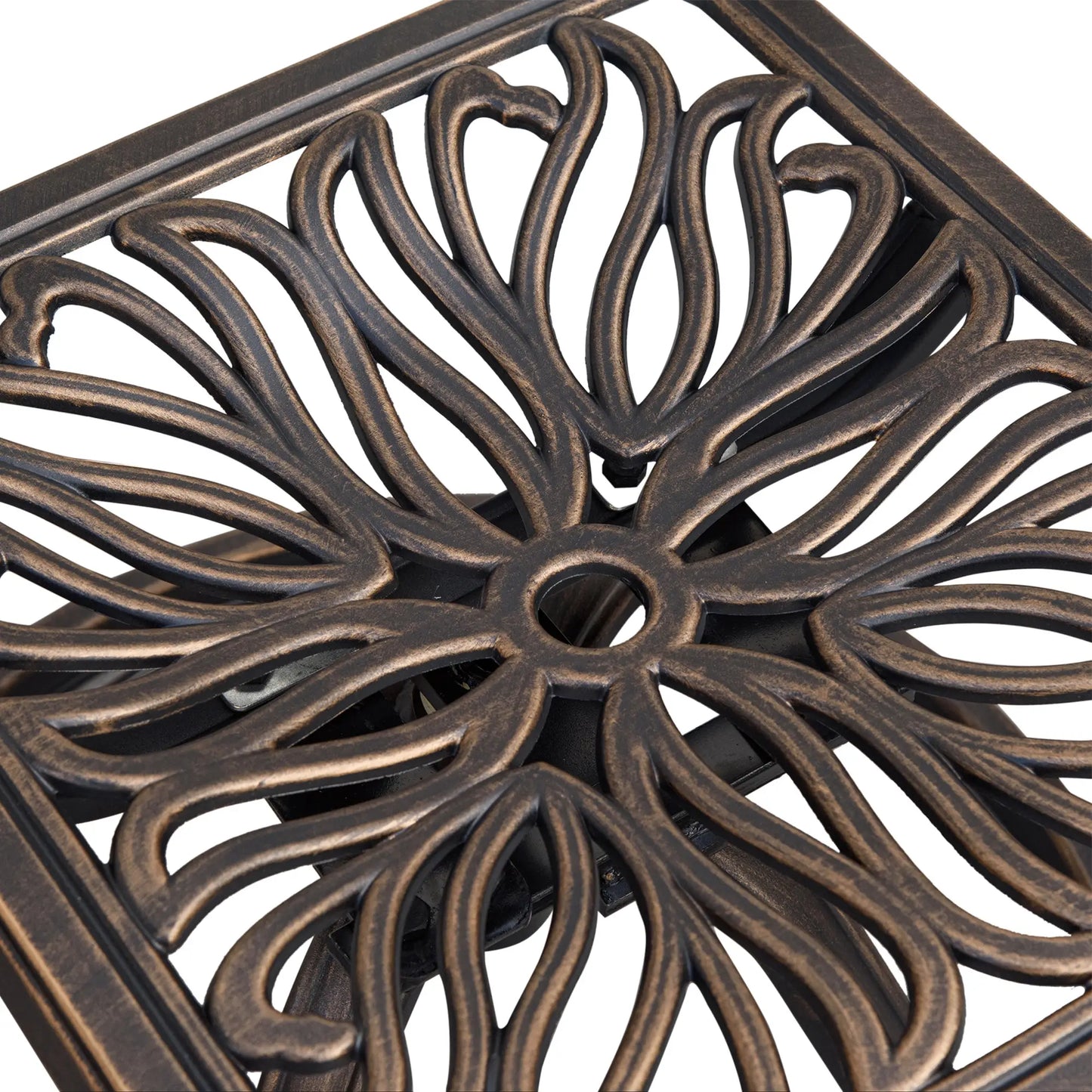 2 Patio Swivel Chairs with Cushion, Aluminum Frame, 3" Thick, Bronze Bistro Sets at Gallery Canada