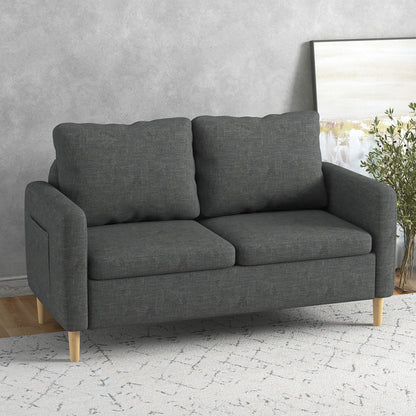 56" 2 Seat Sofa, Modern Love Seat, Upholstered Couch, Grey 2-Seater Sofas at Gallery Canada