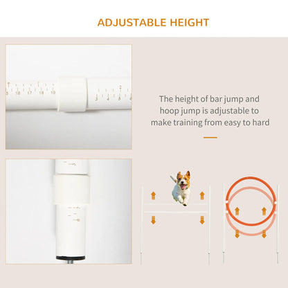 5 Pcs Dog Agility Training Set, Disc, Whistle, Weave Poles, Jump Poles, Food Bag, Carry Bag Dog Agility Training Equipment at Gallery Canada