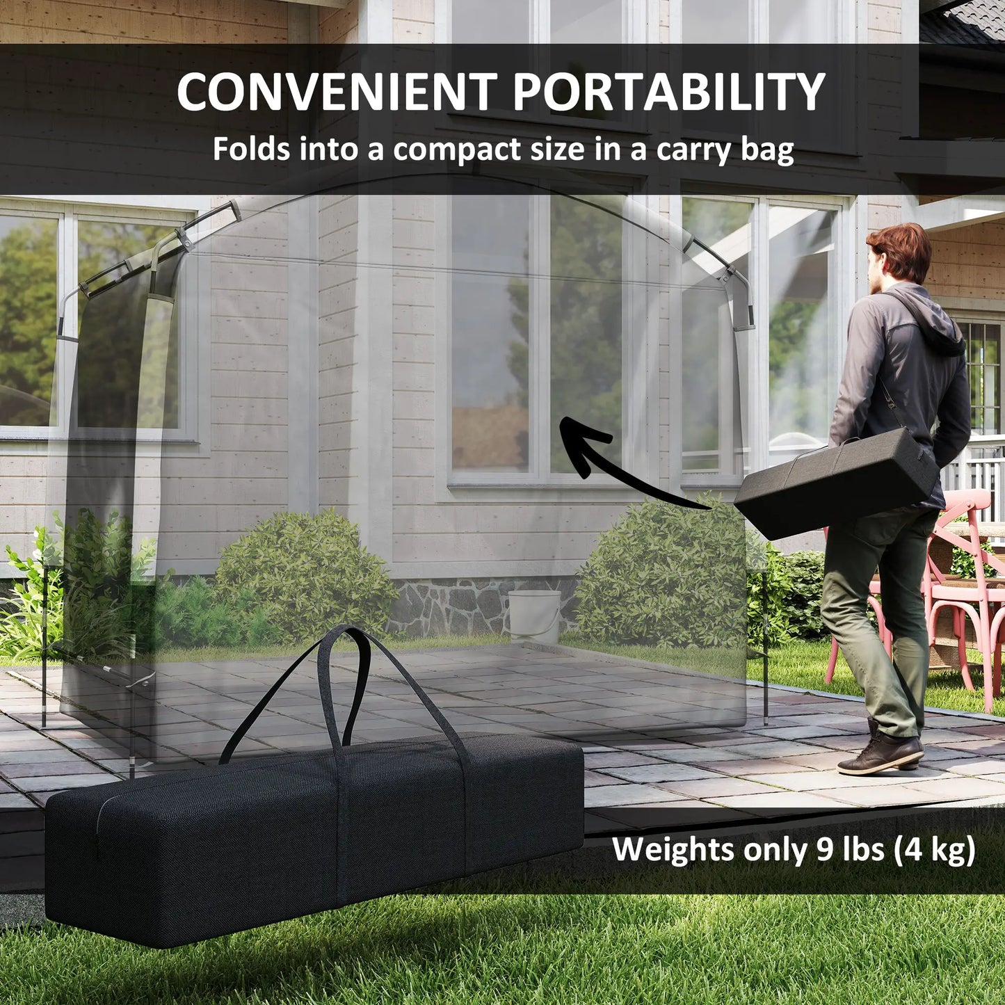 Bike Storage Shed Tent, Portable Waterproof, 210D Oxford Fabric, Black Car Shelters at Gallery Canada