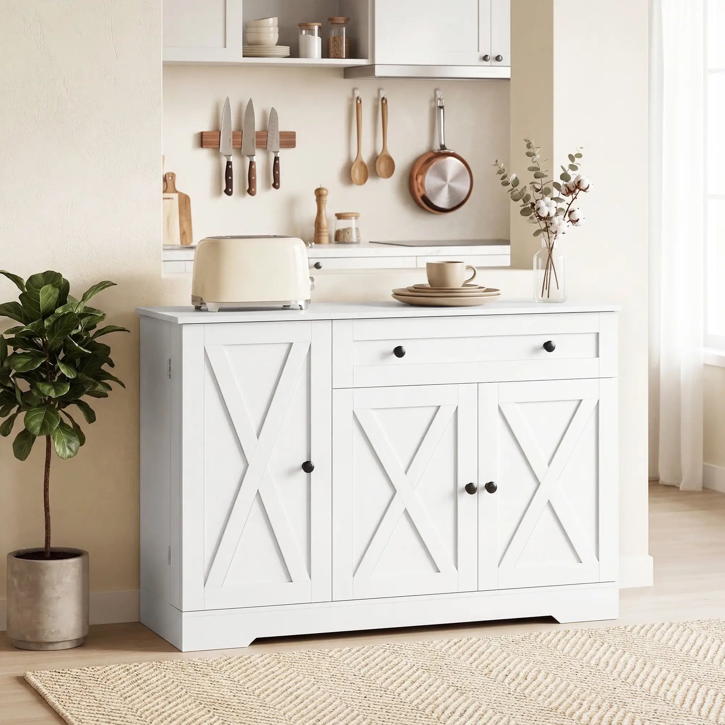 Sideboard Buffet Cabinet, Farmhouse Coffee Bar, White Bar Cabinets at Gallery Canada
