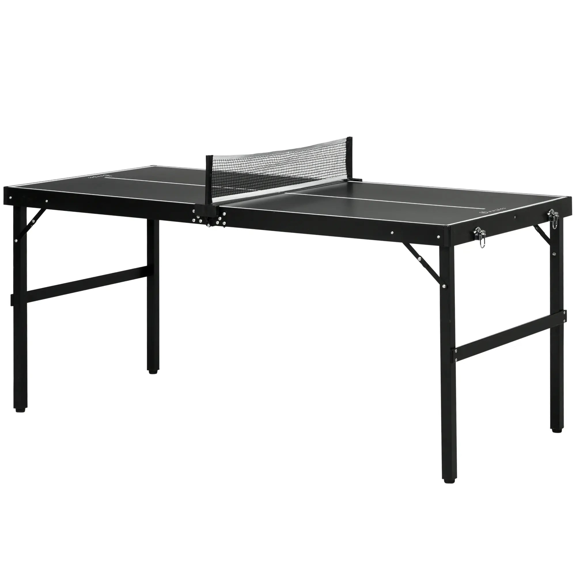 Mini Folding Table Tennis Table, Aluminium Frame, Portable, Black Game Tables at Gallery Canada