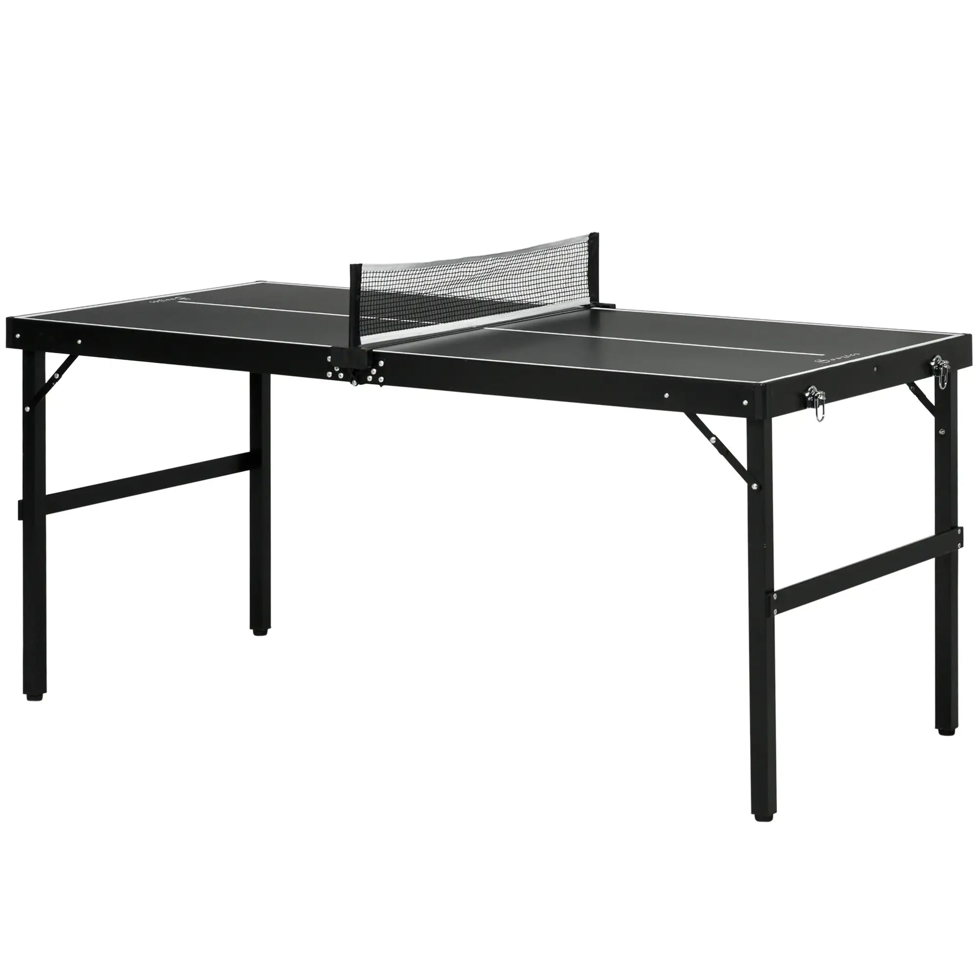 Mini Folding Table Tennis Table, Aluminium Frame, Portable, Black Game Tables at Gallery Canada