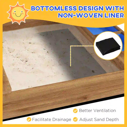 Wooden Sandbox with Cover, 3-7 Years, Backyard, Brown Sandboxes & Accessories at Gallery Canada