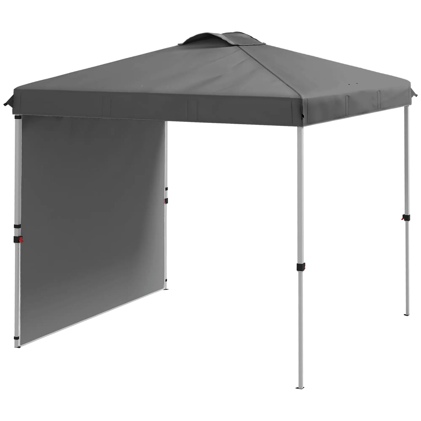 8 x 8 ft Pop Up Canopy, Adjustable Height, Sidewall, Carry Bag, Dark Grey Pop Up Canopies Dark Grey at Gallery Canada