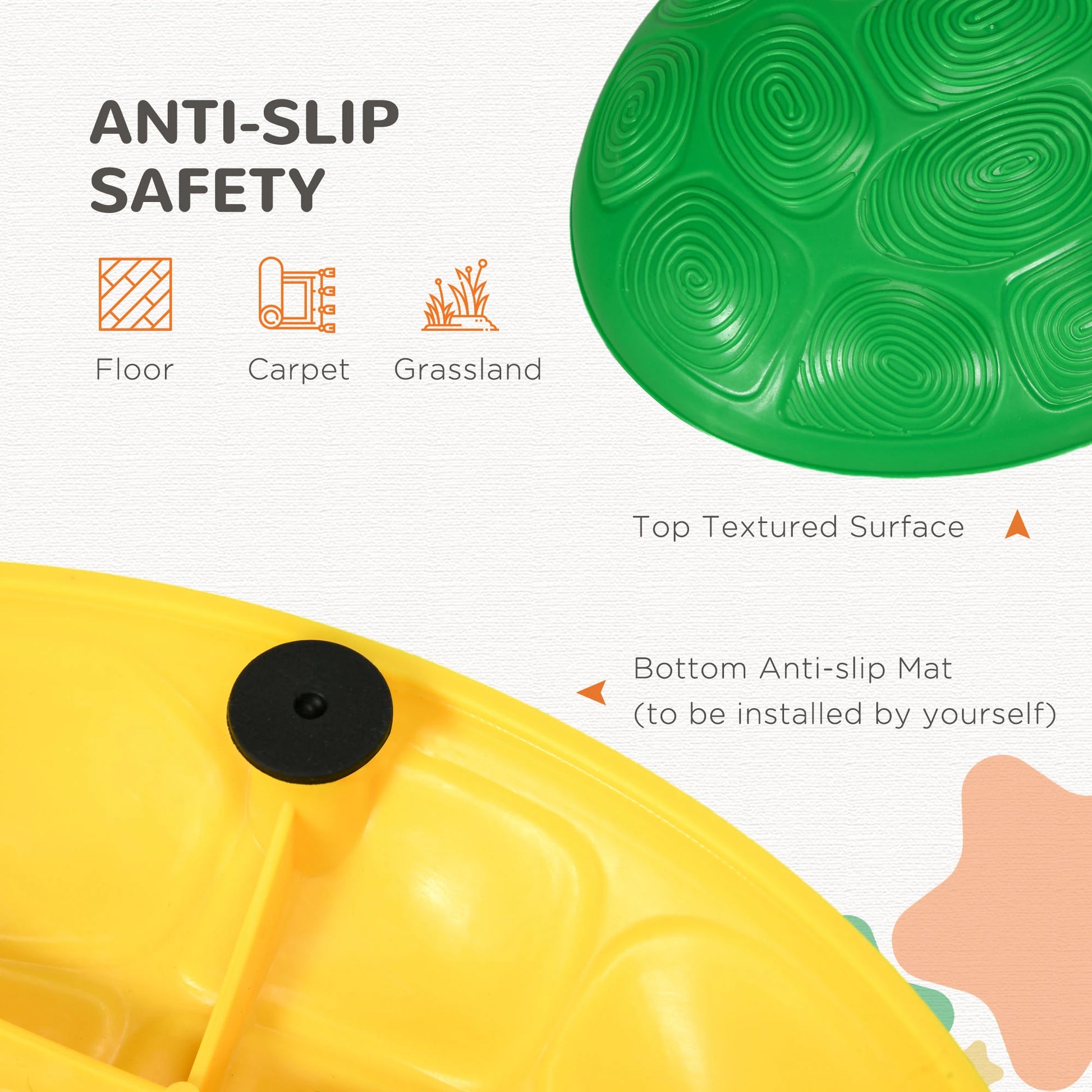 12 PCs Balance Stepping Stones, Turtle Shell Design, Anti-Slip Mat, Ages 3-8 Years, Stackable Gym Sets & Swings at Gallery Canada