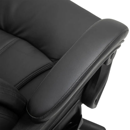 High Back Office Chair, 6-Point Vibration Massage, Reclining, 360° Swivel, Height Adjustable, Retractable Footrest Massage Chairs at Gallery Canada