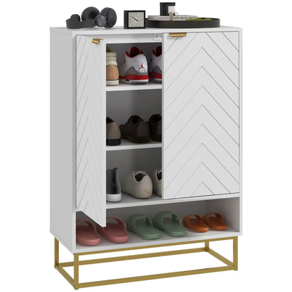 Entryway Shoe Cabinet, Adjustable Shelf for 12 Pairs, White Shoe Storage Cabinets & Racks at Gallery Canada