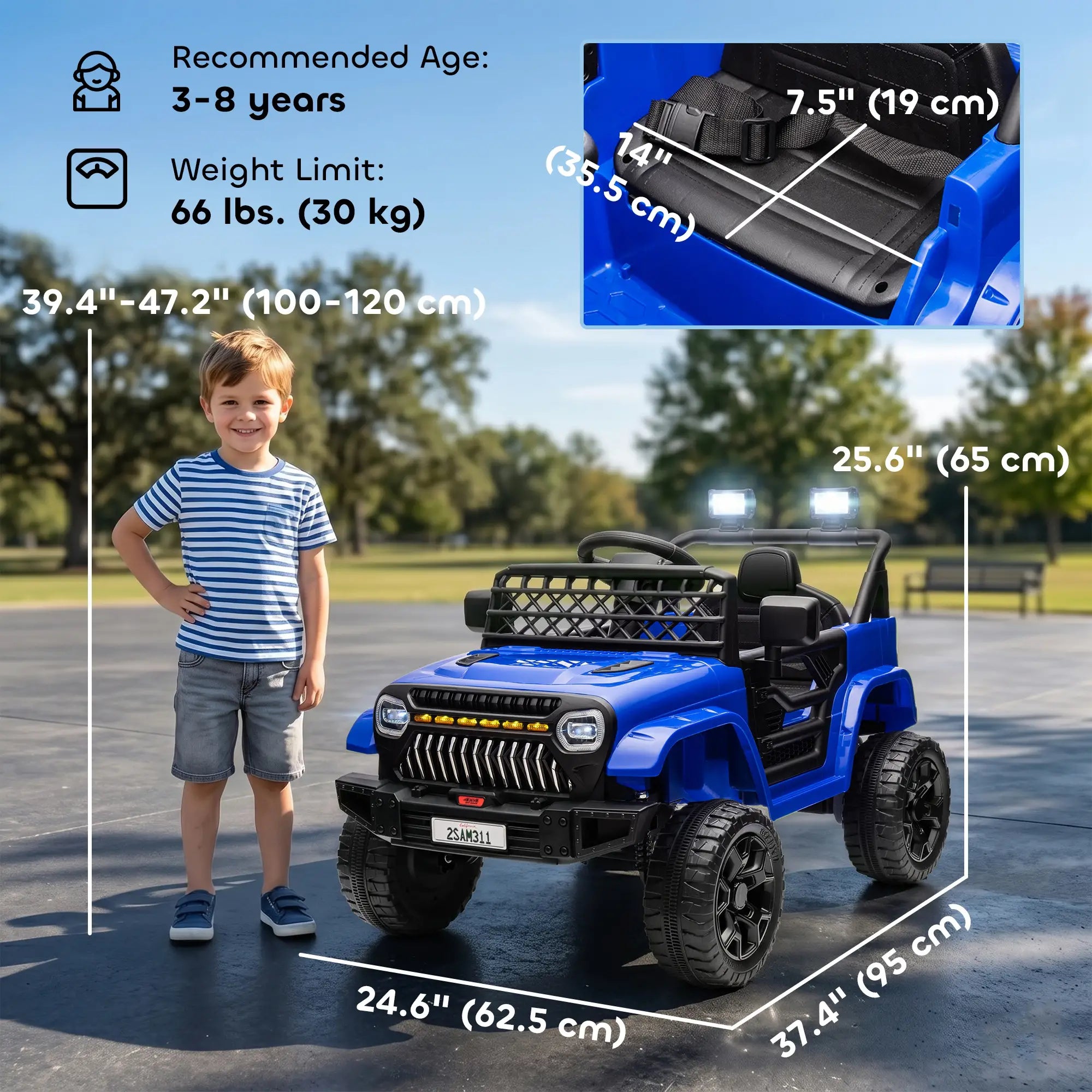 12V Ride On Truck, Electric Car For Kids, Remote Control, Dark Blue Electric Toy Cars at Gallery Canada