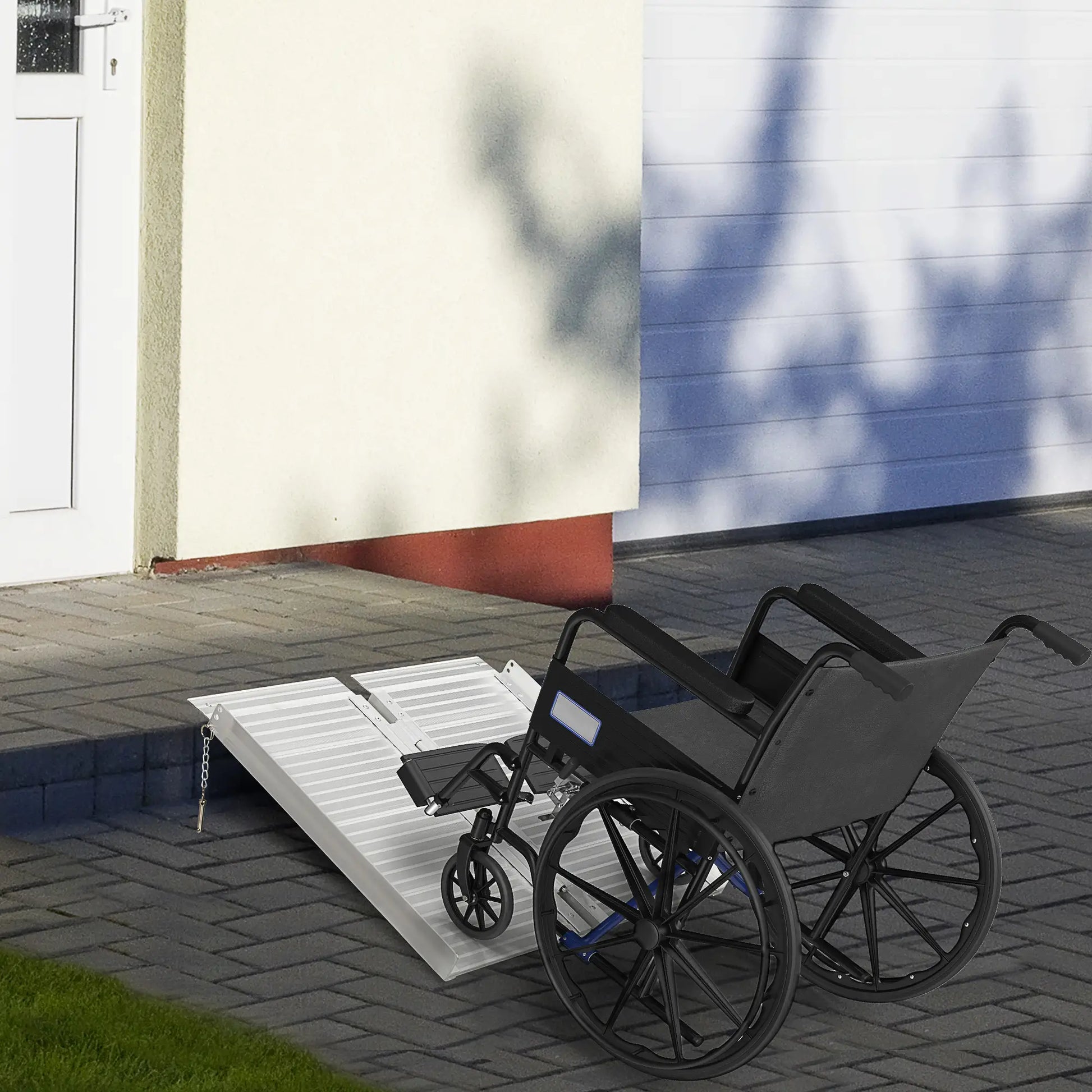 Textured Aluminum Folding Wheelchair Ramp, 2', Portable Threshold Ramp Knee Walker & Wheelchair Ramps at Gallery Canada