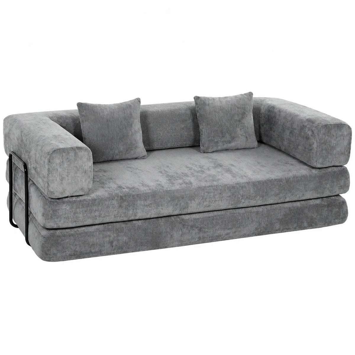 81" Convertible Sofa Bed 5-in-1, Grey, Deep Seat Sofas & Reclining Chairs Grey at Gallery Canada