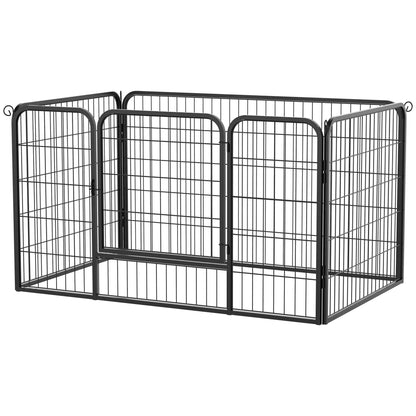 32"W 4-Panel Metal Dog Playpen, Indoor Outdoor Pet Fence, Black Houses, Kennels & Pens at Gallery Canada