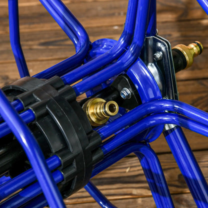 98 ft 5/8" Hose Reel Cart, Garden Water Hose Carts with Wheels, Blue Garden Accessories at Gallery Canada